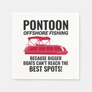Pontoon-båtkapten Boating Pontooning Fishing Pappersservett