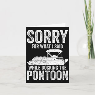 Pontoon Boat Funny Boating Ledsen medan dockningen Kort