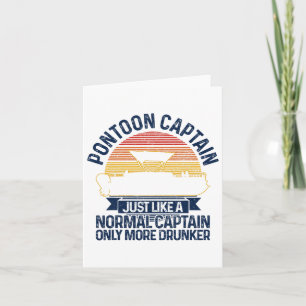 Pontoon Boat Funny Gift Kort