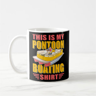 Pontoon Boat kapten Pontooning Boating Pontoon 1 Kaffemugg