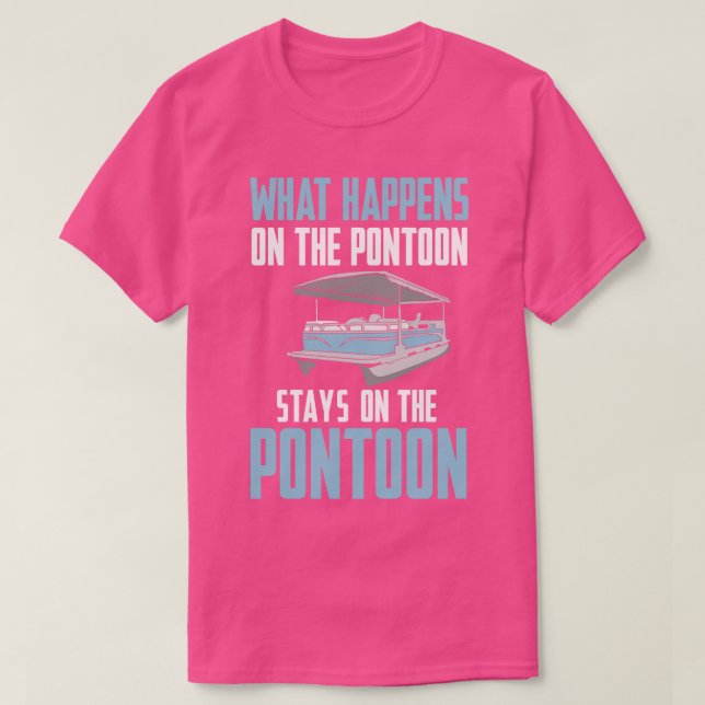 Pontoon Boat-kapten T Shirt (Design framsida)