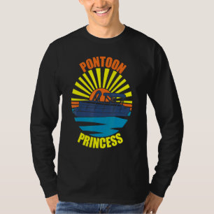 Pontoon Boat Princess Kapten Boating Sjö T Shirt