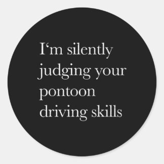 Pontoon Boat Roligt vid Sjö för Tritonkaptener Runt Klistermärke