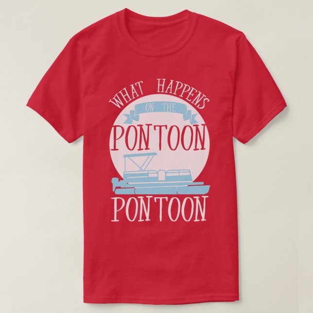 Pontoon Boat T Shirt (Design framsida)