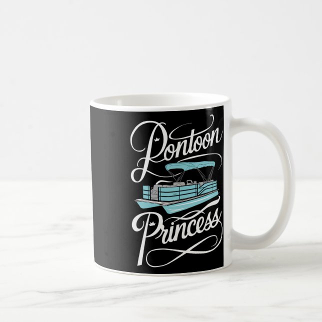 Pontoon Boat Women Boating Princess Party  Kaffemugg (Höger)