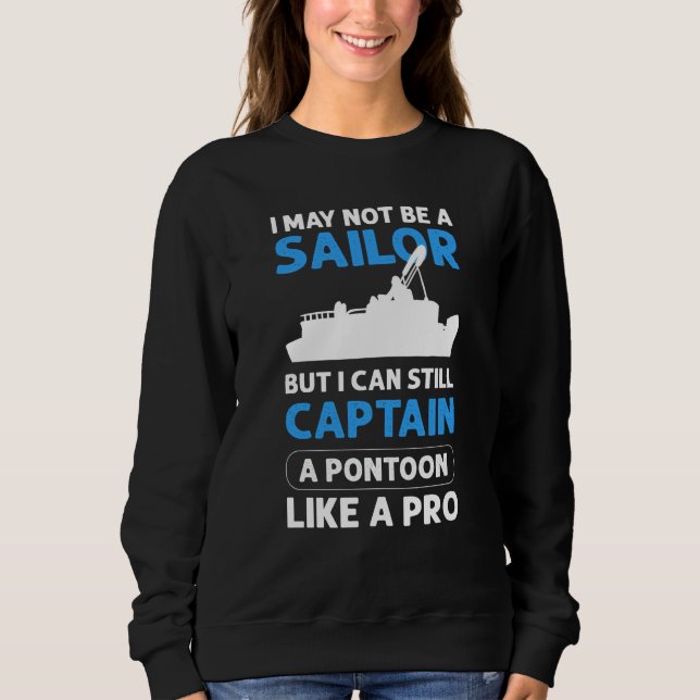 Pontoon Boating Pontoon Boat Captain T Shirt (Framsida)