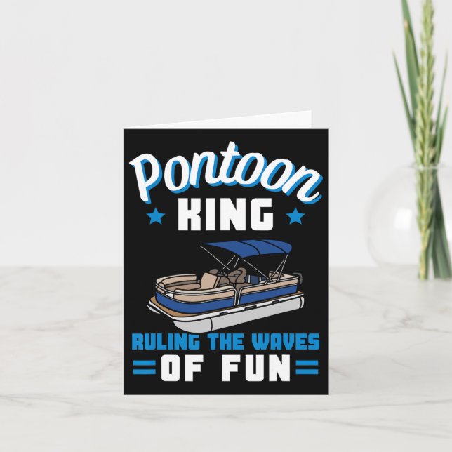 Pontoon Boating Pontoon Kung Boat Owner Da Kort (Framsida)