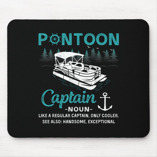 Pontoon Captain Definition Funny Pontoon Boat Boat Musmatta (Framsidan)
