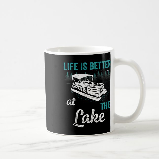 Pontoon Captain Life Is Better At The Lake Pontoon Kaffemugg (Höger)