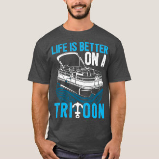 Pontoon First Mate Tritoon Boat Lovers Idea Gifts T Shirt