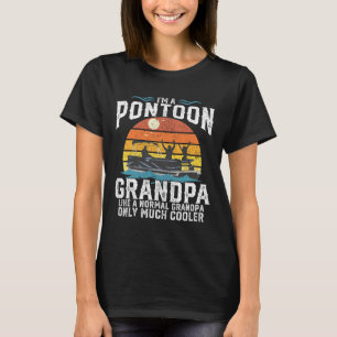Pontoon Grandpa Kapten Retro Funny Boating Far T Shirt