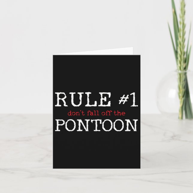 Pontoon Kapten Boating Gift Kort (Framsida)