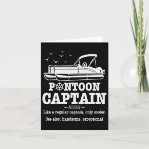 Pontoon Kapten Definition Boat Life Funny Boating Kort