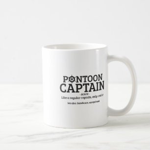 Pontoon Kapten Definition Funny Pontoon Boat Boat Kaffemugg