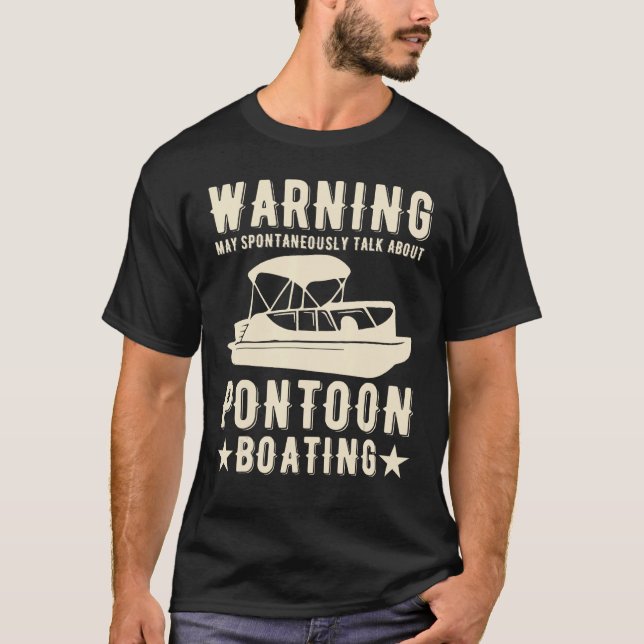 Pontoon kapten Pappa Boating Pappa Motor Boat T Shirt (Framsida)