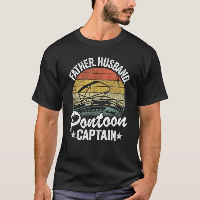 Pontoon kapten Pappa Pontoon Bo manar Far Make T Shirt (Framsida)