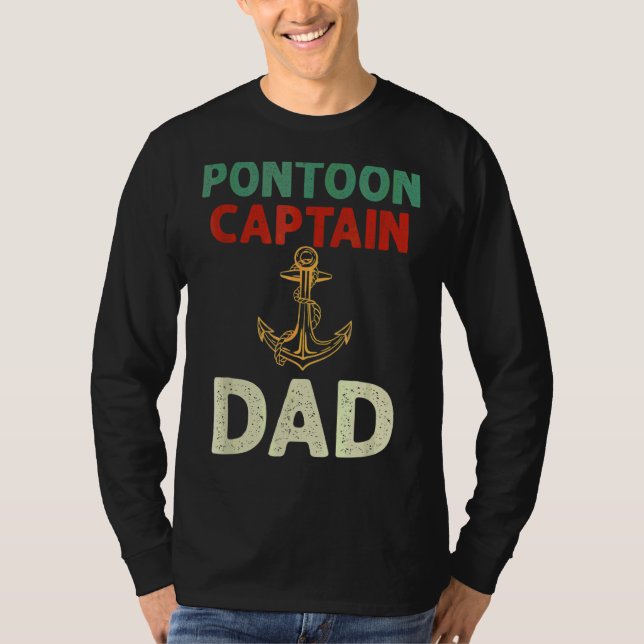 Pontoon kapten Pappa Pontoon T Shirt (Framsida)