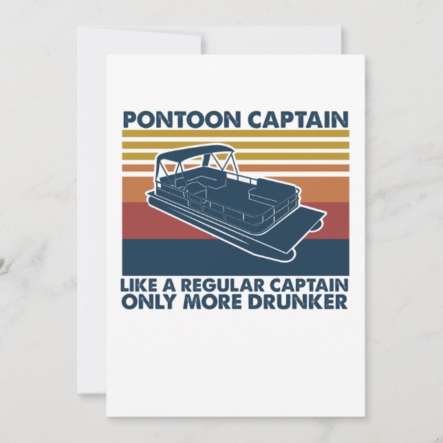 Pontoon kapten som regelrätt kapten Mrunker Tack Kort (Framsida)