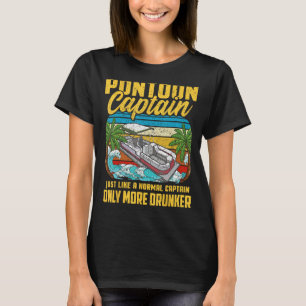 Pontoon Kapten Tshirts För manar Funny Pontoon Shi