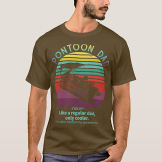 Pontoon Pappa Boat kapten Funny Fars dag Boating T Shirt