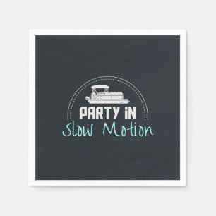 Pontoon Party i det långsamma rörelse Pappersservett