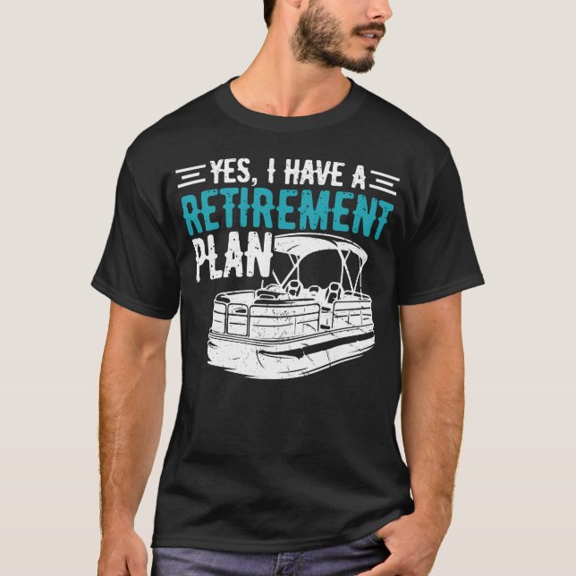 Pontoon pensionsplanerings t-shirt (Framsida)
