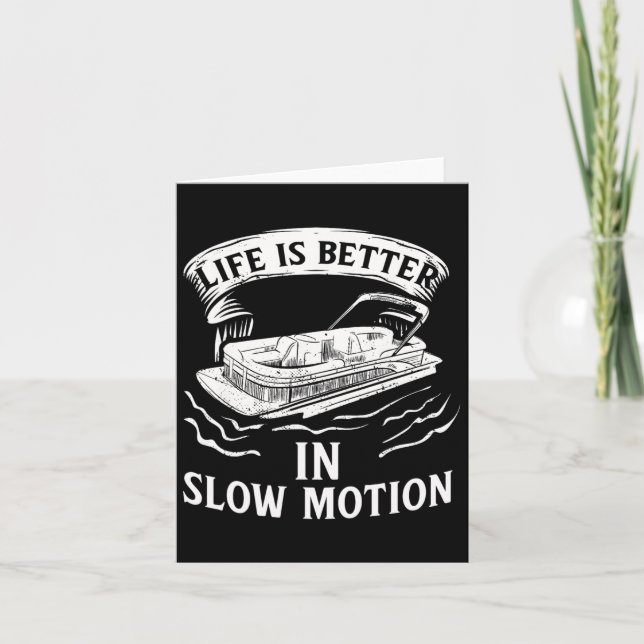 Pontoon Pontooning Toon Pantoon Pontoon Boat Sjö Kort (Framsida)