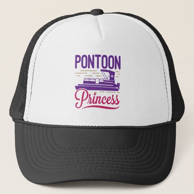 Pontoon Princess Pontooning Motor Boating Keps (Framsida)