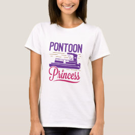 Pontoon Prinsessan Pontooning Motor Boot T Shirt