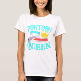 Pontoon Queen Funny Boating Sjö Summer Gift  T Shirt
