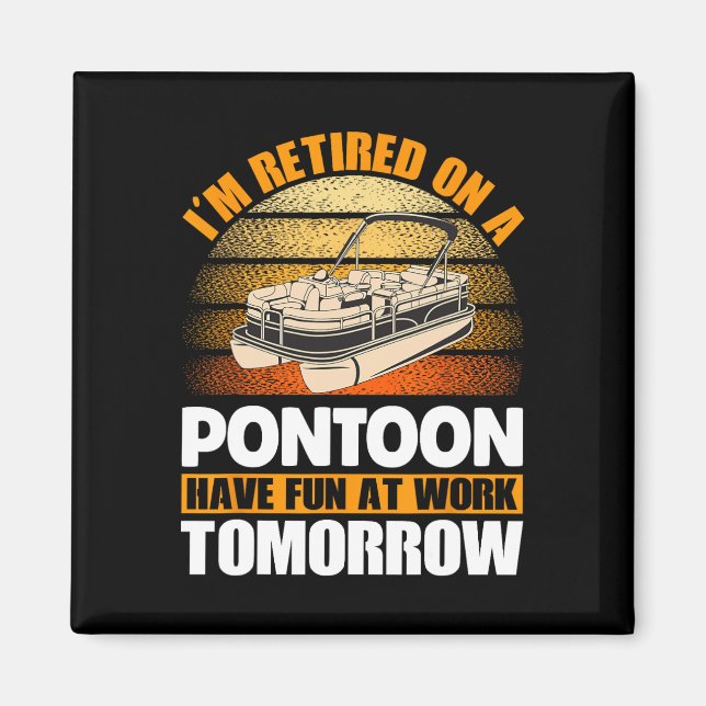 Pontoon Queen Pontoon Boat Seats Retrött Pontoon C Magnet (Framsidan)