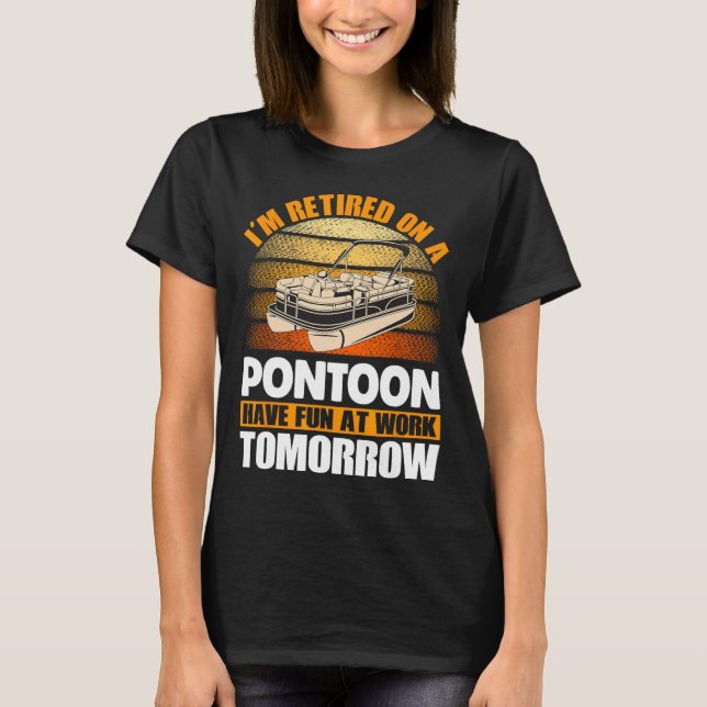 Pontoon Queen Pontoon Boat Seats Retrött Pontoon C T Shirt (Framsida)