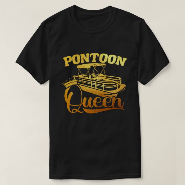 Pontoon Queen Shirt Funny Pontoon Boat T Shirt (Design framsida)