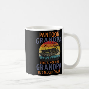 Pontoon Vintage White Pontoon Kapten Boating Funn Kaffemugg
