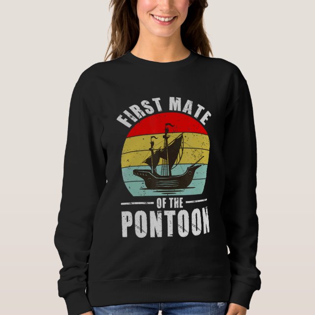 Pontoon-Vintagen Retro Pontoon Ca T Shirt (Framsida)