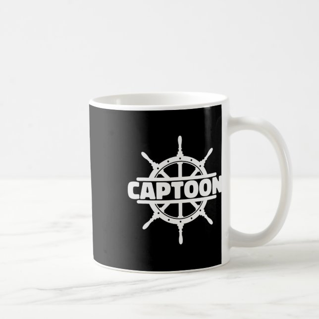 Pontoonbåt Captoon Båttur Pontoon Captain  Kaffemugg (Höger)