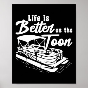 Pontoonbåt Roligt Båtliv Är Bättre På T Poster