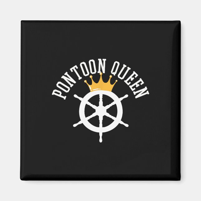 Pontoonbåt Skeppare Present Magnet (Framsidan)