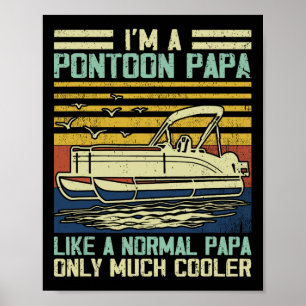 Pontoonbåtskapten Pappa Gag Pontooning Boati Poster