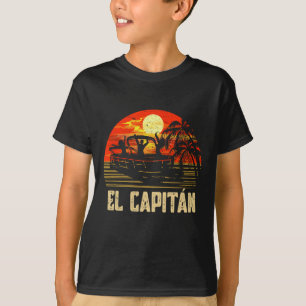 Pontoonbåtskapten Sjö Sjofart El Capitan T Shirt