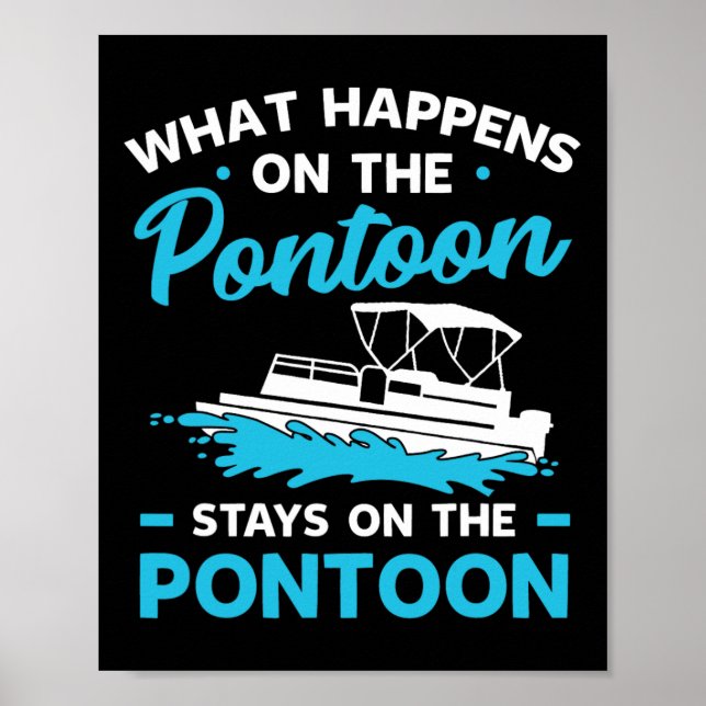 Pontoonbåtspresenter Kapten Båtfest Älskare  Poster (Framsidan)