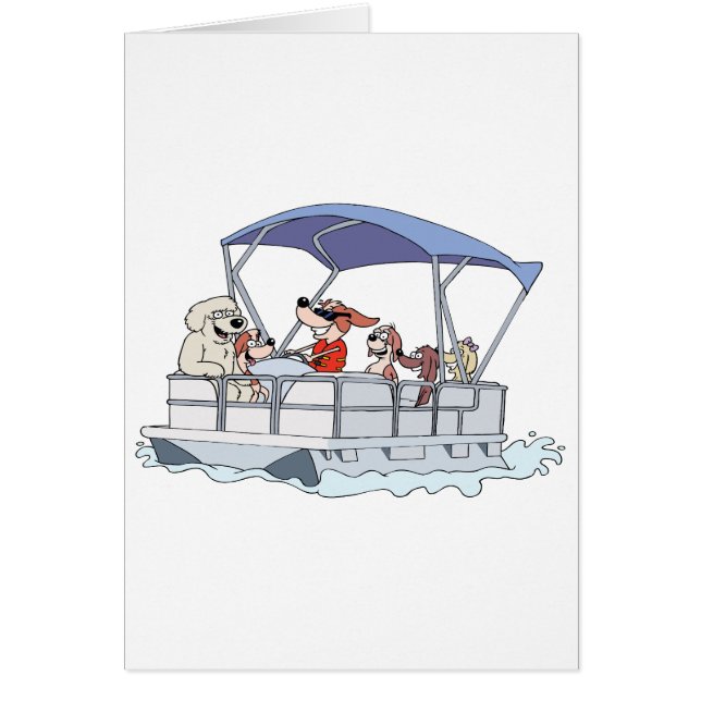 Pontoonfartyg Hälsningskort (Framsidan)