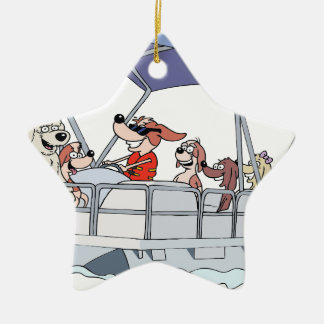 Pontoonfartyg Julgransprydnad Keramik