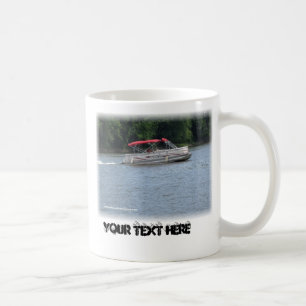Pontoonfartyget avbildar, din text här kaffemugg