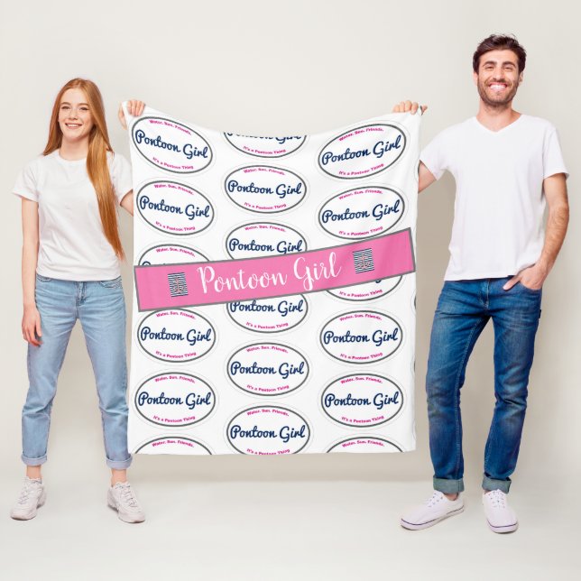 Pontoonflickan Cling sakfilten Fleecefilt (På plats)