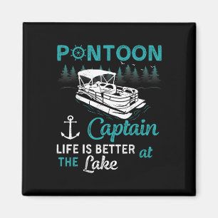 Pontoonkapten Livet är Bättre Vid Sjön Pontoon Magnet