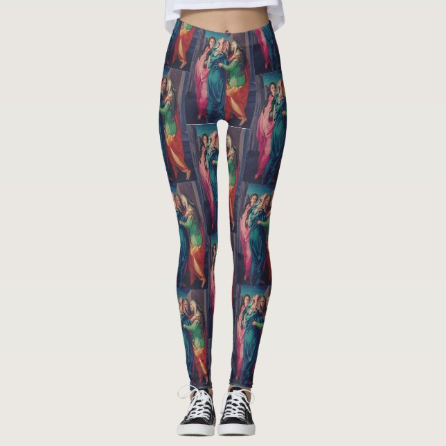 Pontormos besök Mannerist Finkonst Leggings (Framsida)