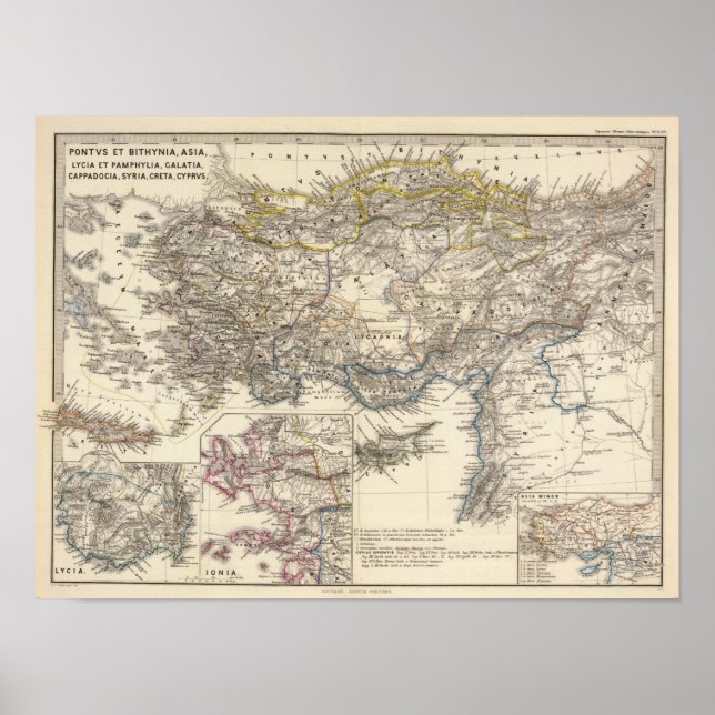 Pontus et Bithynia, Asien, Lycia och Pamphylia Poster (Framsidan)