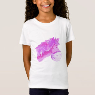 Pony ansikte lila rosa killars t-shirt