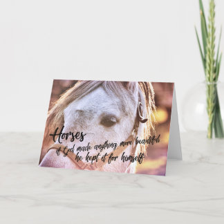 PONY AT SUNSET-gratulationskort Tack Kort